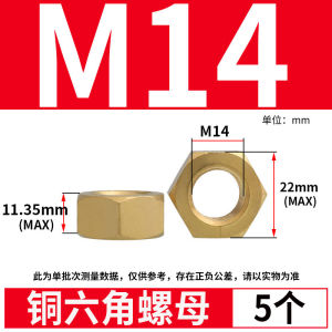 Copper Hex Nut Screw Cap M2-M12 Fastening Hardware Tightening Grade 8 Carbon Steel Hexagonal Bolt Nut for Industrial Use