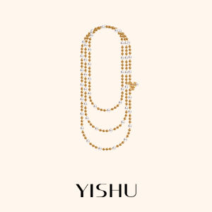 YISHU | Floral Pearl Necklace Elegant Luxurious Style