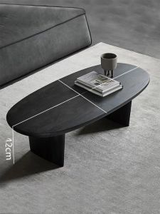 Nordic Style Small Tea Table Black Laminated Wood Living Room Designer Original Wooden Table for Home And Vacation Home