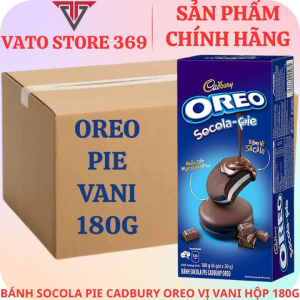Bánh socola pie cadbury OREO vani hộp 180g