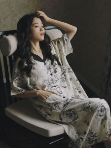 Maternity Dress Maternity Belt Chest Pad Summer Thin Pajamas Hospital Maternity Not Tight Belly Confinement Clothing Short Sleeve Nursing Nightdress