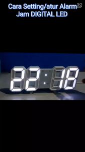 BISA COD Jam Alarm Dinding Digital 3D Clock LED Meja