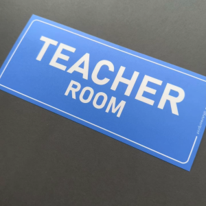 Teacher Room. Bilik Guru. Premium Sticker Sign Notice Signage Label. Waterproof Heavy Duty.