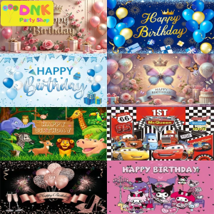 Happy Birthday Character Fabric Banner Backdrop 150cm Poster Cloth Thick Generic Reusable Big Large Jumbo Party Decor Background Photo HBD