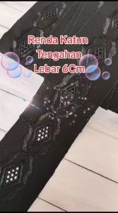 (Per Meter) RDK337 Renda Katun Tengahan Cantik Lebar 6Cm