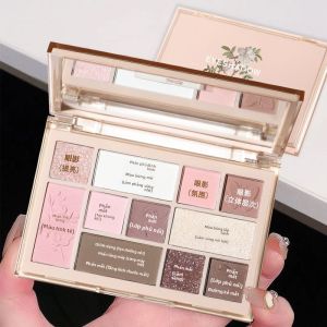 NOVO Eye Shadow Palette Matte Pearl Highlighting Blush Contour Three-in-One Earth Tone Natural 3D Waterproof Sweatproof Long-lasting 11 Colors