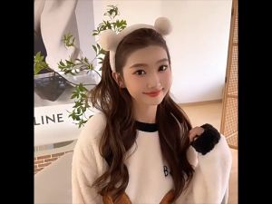 JH Bando beruang bear bulu ala korea kekinian bandana korea wanita lucu motif telinga beruang