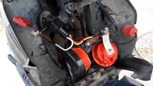 Klakson Keong Double Isi 2 Motor Mobil 12V Horn Universal Honda Yamaha Suzuki Kawasaki Matic Bebek Kopling Vario Mio Beat Nmax Xmax Supra Vixion Adv