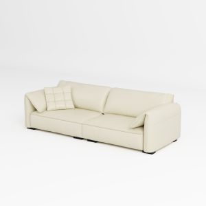 Cozylant Comfy Full Leather Sofa / 2 Seater / 3 Seater /4 Seater Sofa for Living Room /  Green White Beige Brown Grey/ Leather Sofa Singapore