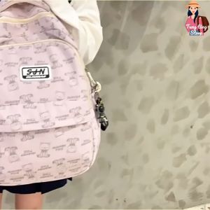 Balo đi học balo nữ đi chơi nữ balo thời trang nữ kiểu dáng siêu cute họa tiết gấu nhiều ngăn chống thấm nước TTS11
