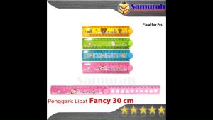 Penggaris Lipat 30 cm Motif Lucu / Glass Ruler Fancy 1 Pcs / Garisan Mistar Praktis