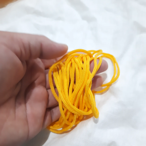 เชือกร่ม ขนาด 3 มิล สีเหลืองเข้มสด เนื้อแน่น ใช้งานประดิษฐ์ได้ทั่วไป เลือกความยาวที่ตัวเลือกสินค้า