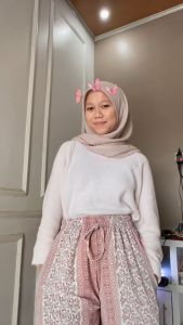 CELANA KULOT MOTIF WANITA JUMBO - CELANA PANJANG - CRINKLE