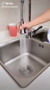 Vòi Lắp Chậu Rửa Dạng Kèn Tăng Áp Xoay 360 Độ Tặng Đầu Nối Đa Năng