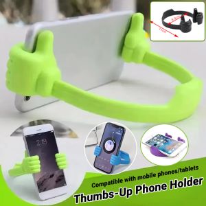 Creative Thumbs-Up Colorful Phone Holder Bracket Adjustable Plastic Desktop Stand For Smartphone Tablet 大拇指手机支架