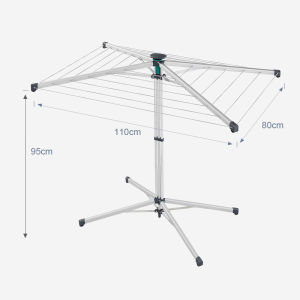 Portable Foldable Clothesline Stand Bedroom Courtyard Villa Ground Mounted Easy Storage Utility Small Drying Rack Lefei