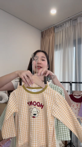 Bộ Thu Đông Dài Tay Bé Trai Bé Gái Kẻ Caro In Hình Dễ Thương 8 ~ 21kg - KimKim Kids