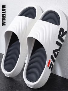Mens Summer Outdoor Wear Soft Bottom Home Sports Wear Resistant Indoor Anti-Slip Slippers Casual Style PVC Material