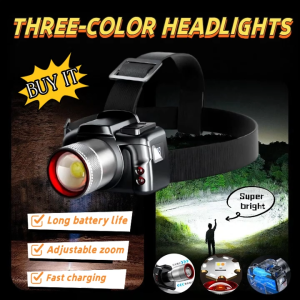 2025 Rechargeable LED Headlamp for Fishing and Camping TD-T253 Work Light with 3 Lighting Modes for Outdoor Camping and Fishing
