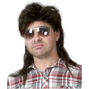 Hip Hop Cool Hair Extensions Synthetic Cartoon Mullet Cosplay Male Wigs Breathable Medium Length Head Cover Mens Wig Hat