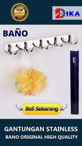 Gantungan Baju SOLIGEN Hanger 5 Kait Plastik PVC Kapstok Dinding Tembok Cantolan / SLIM TIPIS DOFF KAIT / ANTI KARAT MURAH