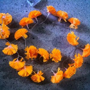 Marigold Flower LED String Lights Outdoor Indoor Decorative Lamp for Halloween Mexican Festival Party Bedroom Living Room Decor