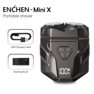 ENCHEN Mini X Mens Electric Shaver Beard trimmer Full body waterproof Type-C fast charging Safety lock design LED display