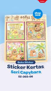 18 Lembar Stiker Book Kertas /Stiker Buku Kertas Fancy Karakter