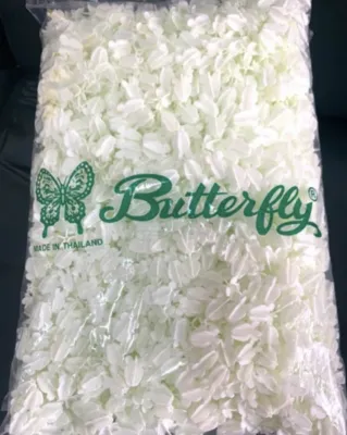 ดอกรัก ดอกรักปลอม ดอกรักพลาสติกสีอมเขียวตราbutterfly(1600ดอก)