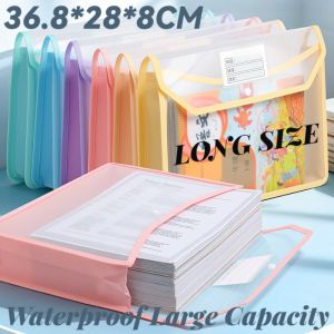 Long File Organizers Bag Document Organizers Envelope Zipper Bag Large Capacity Storage File Bag