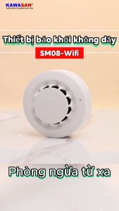 Cảm biến báo khói wifi chức năng 2 trong 1 vừa báo động tại chỗ vừa gửi tín hiệu qua App SM08-WIFI