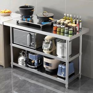 BM โต๊ะสแตนเลส โต๊ะทานข้าว โต๊ะเตรียม เกรดส่งออกยุโรปอเมริกา โต๊ะครัว  หนาและใช้ทนทาน เกรดเอ ผลิตในไทย เอนกประสงค์ มีขนาดให้เลือก