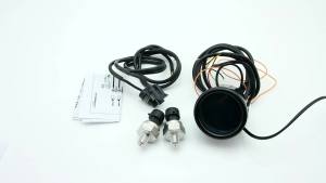 52mm Dual Air Suspension Gauge Ride Pressure PSI Blue Air Pressure Gauge with 2pcs 1/8 NPT Sensor