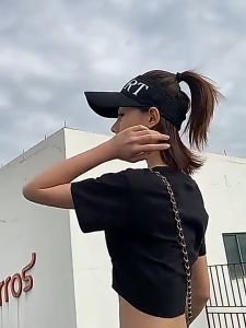 GUK Topi Wanita Knit Visor SPORT Baseball Cap Topi SPORTS Olahraga Rajut Katun Topi Pantai Sunshade COD
