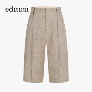 edition | Summer New Cotton Linen Straight-leg Seven-eighths Shorts