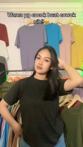 Mang Engkos - (bisa cod) BAJU KAOS POLOS SOFT COTTON BASIC SOLID BAHAN PREMIUM COTTON COMBE T-SHIRT ONECK KAOS OBLONG TERMURAH DEWASA