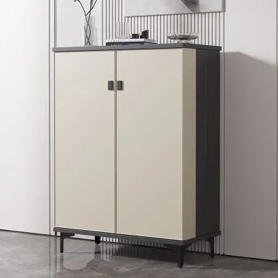 Aluminum Alloy Shoe Cabinet for Home Balcony Outdoor Waterproof Sunproof No Installation Required Multi-Function Modern Style