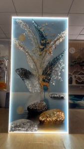 Bức Tranh LED Đính Đá Pha Lê Phong Cảnh Mùa Hè Cổ Điển Trang Trí Phòng Game/Cửa Hàng/Phòng Livestream - Black Myth Wukong