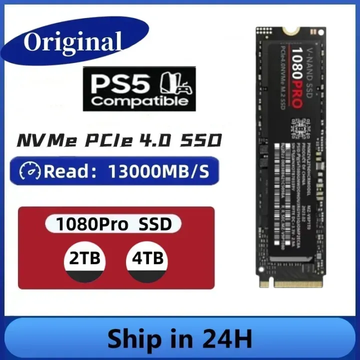 1080PRO Original New M.2 NGFF NVMe PCIe 4.0 SSD High Speed Gaming Internal Drive Storage Upgrade For PS5 Laptop Desktop PC