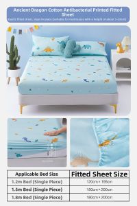 Mercury Bedding Antibacterial Cotton Bed Sheet Protector for Single/Double Bed