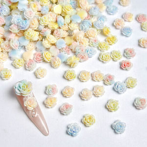 Bộ Trang Trí Móng Tay Bằng Nhựa Resin Hình Hoa Hồng Lấp Lánh Màu Macaron 30/60/100 Chiếc Phát Sáng Mềm Mại Mô Phỏng Hoa Dùng Trang Trí Móng Nghệ Thuật Tự Làm Tạo Hiệu Ứng Móng Tiên.