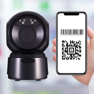 Soonpos 1D 2D QR Barcode Scanner Desktop 4Mil 2D Omni-Directional CMOS Bar Code Scanner Barcode Reader  for Supermarket Retail Inventory
