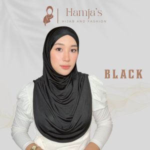 HAMJAs So-Essena 2-in-1 Crisscross Dual Inner Instant Hijab with Detachable Metal Tag Premium ITY Fabric