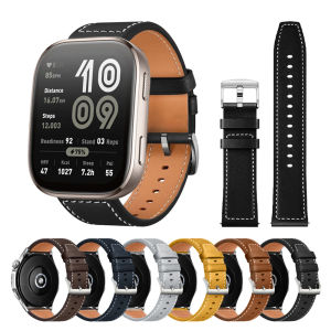 For Amazfit Bip 6 5 4 Strap 20mm 22mm Leather Band For Amazfit BALANCE/Active 2/GTR 4 3 Pro/GTS 4 3 2 Bracelet Replace Wristband