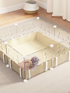 Transparent Cage with Waterproof Pad for Guinea Pigs