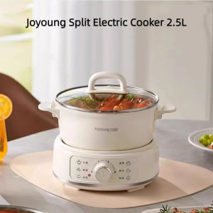 Joyoung Multi-Function Split Electric Cooker 2.5L Household Stew Pot hot pot Electric Wok G211 Cooking soup pot Cooking Integrated Dormitory Small Split Electric Hot Pot Travelling Pot Gift Multifunction cooking pot