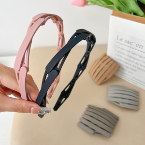 Extension Folding Headband Fashion Simple Candy Color Hairband Cute Girl Travel Outdoor Portable Hair Clip Accessories