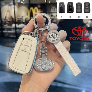 Toyota Camry/RAV4/C-HR/Corolla/Prius/Prado/Altis Car 2/3/4 ปุ ่ ม TPU Remote Key Cover Case Casing Accessories