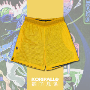 Quần Đùi Nhỏ Kiểu Mỹ Thể Thao Bóng Rổ Quần Đùi Luyện Tập Thoáng Khí Không Quá Đầu Gối Mặc Mắt Lưới Đường Phố 2 Lớp Cho Nam Nữ 3 Tấc