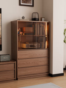 DONGMU | Retro Style Solid Wood Side Cabinet